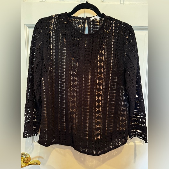 Gerard Darel black lace top with built in camisole - Picture 2 of 10